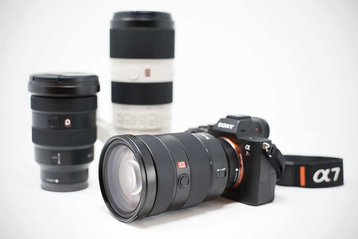 Sony a7r III camera and lenses