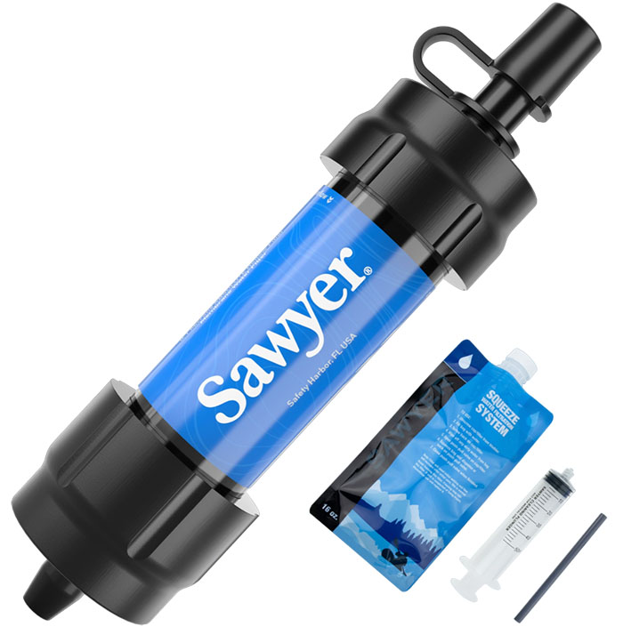 Sawyer Squeeze Mini backpacking water filter_