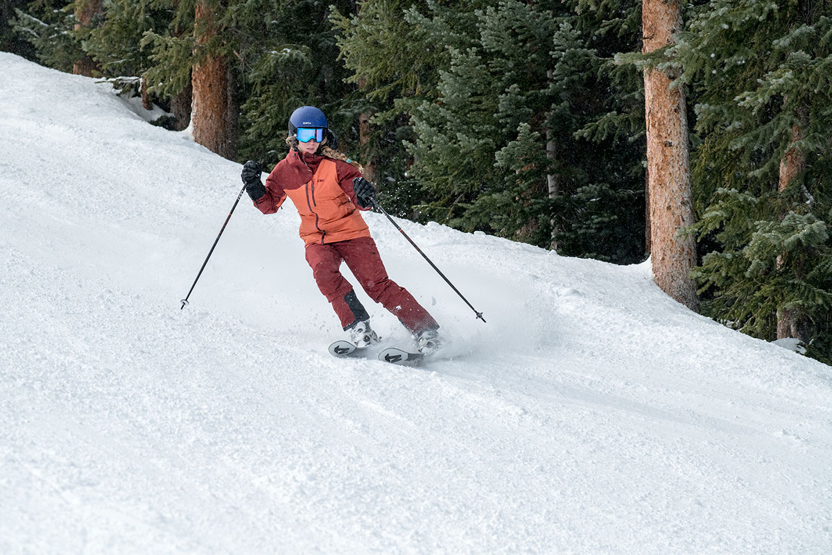Budget ski gear (skiing with fixed length aluminum poles)