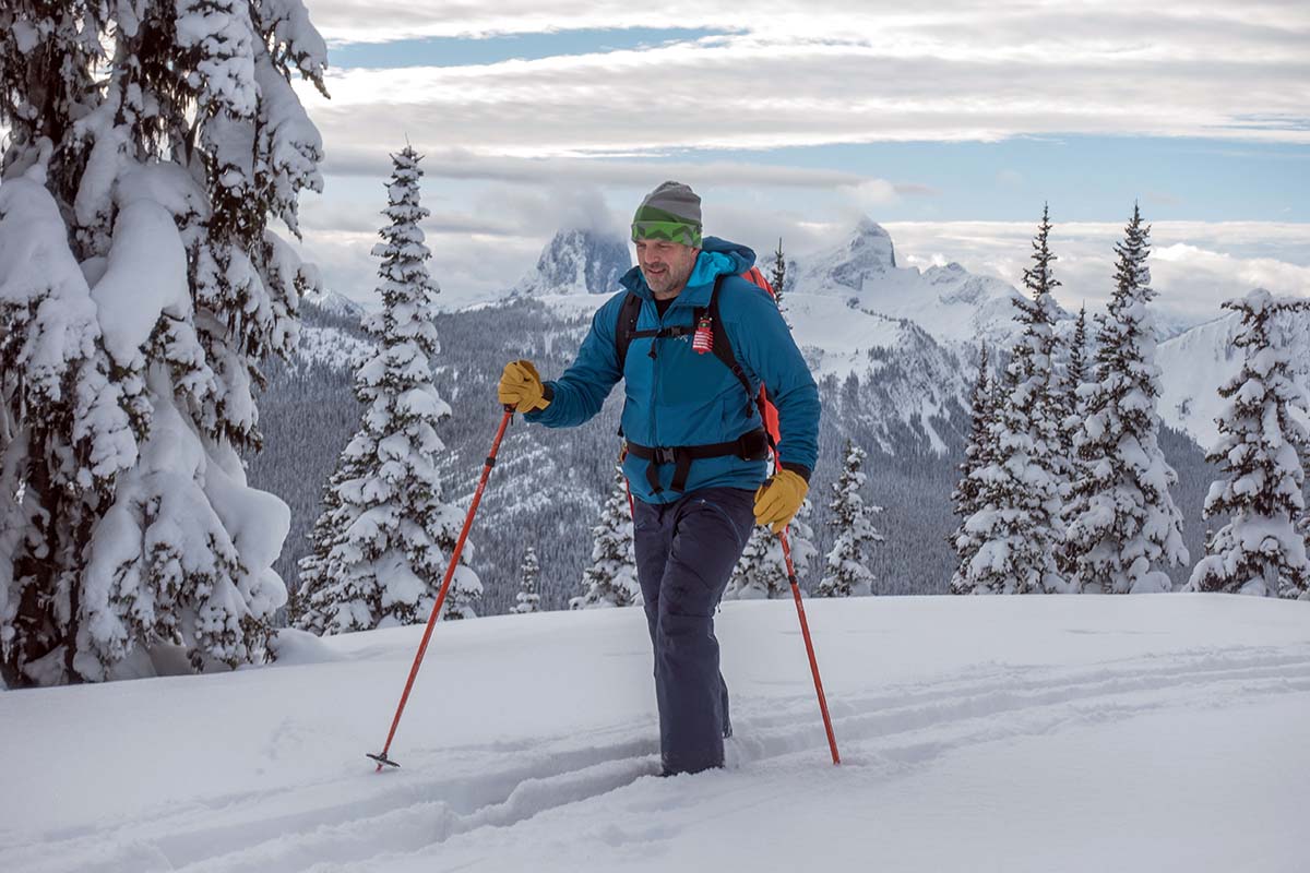 Ski touring in the Arc'teryx Proton Lightweight Hoody (active insulation)