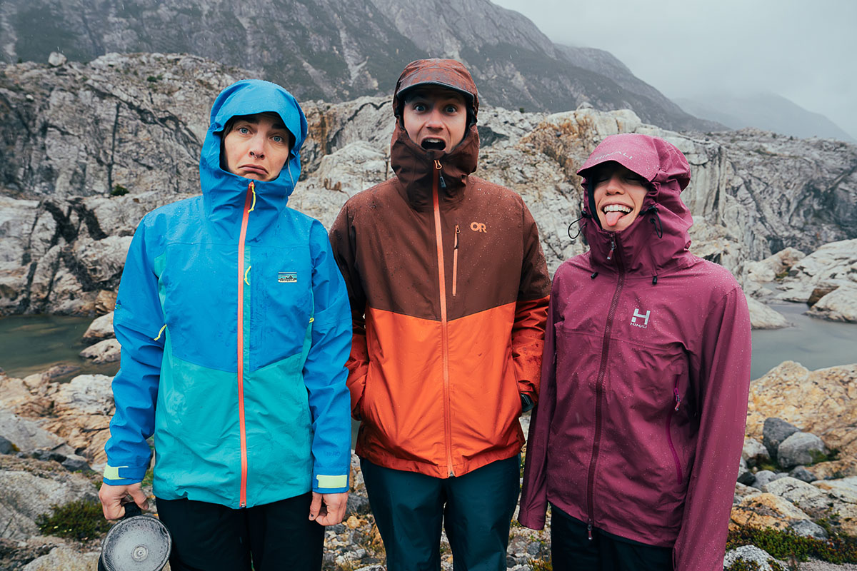 Rain jackets (testing three jackets in Patagonia)