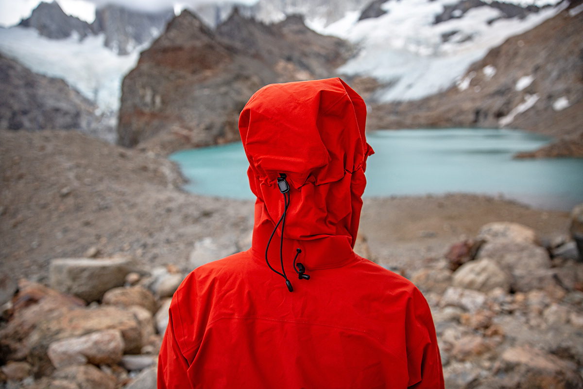 Arc'teryx Beta SV Jacket (wearing the StormHood at camp in Patagonia)