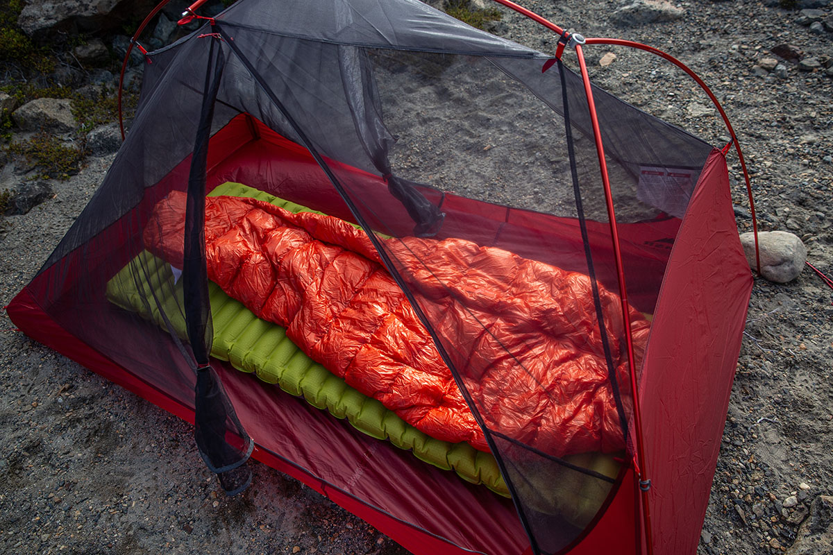 MSR FreeLite 2 backpacking tent (interior space)
