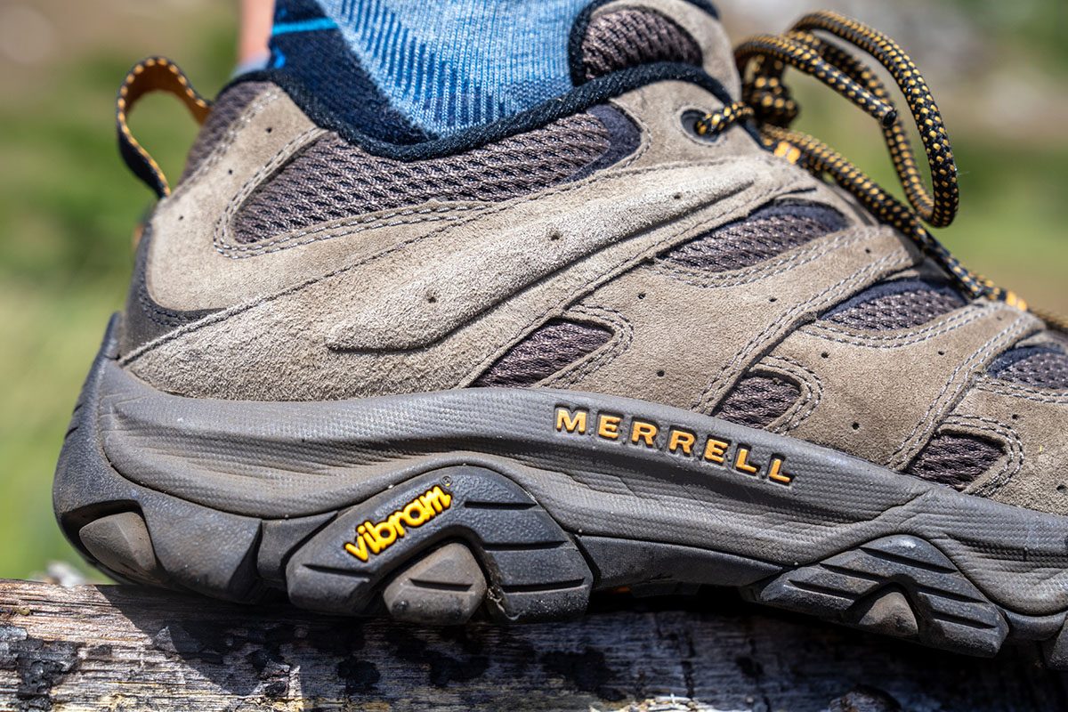 Merrell Moab 3 hiking shoe (closeup from side)