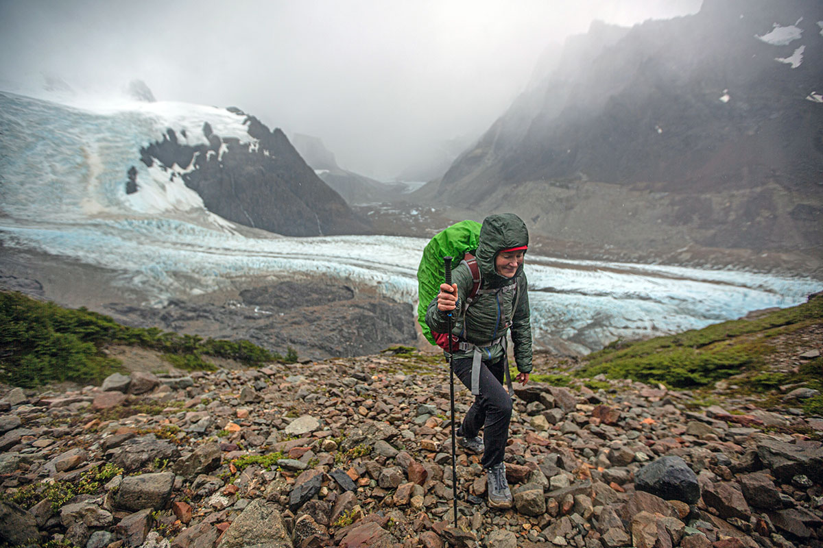 ​​Patagonia Micro Puff Storm Jacket (hiking up steep pass)