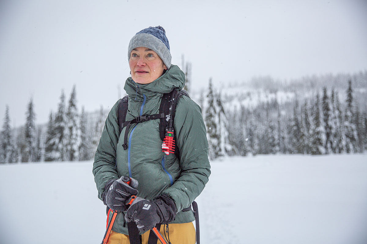 Patagonia Micro Puff Storm Jacket (standing in snowy backcountry)