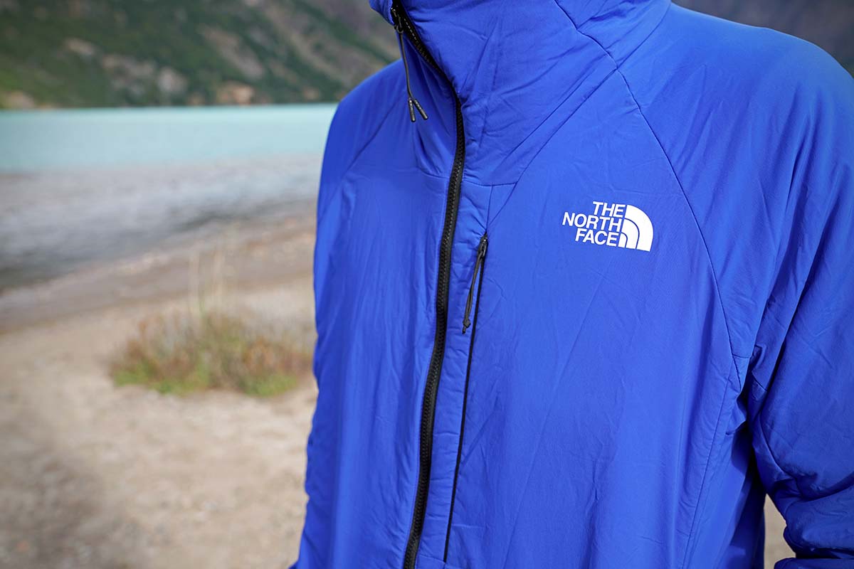 The North Face Ventrix Hoodie synthetic insulated jacket (face fabric and logo)