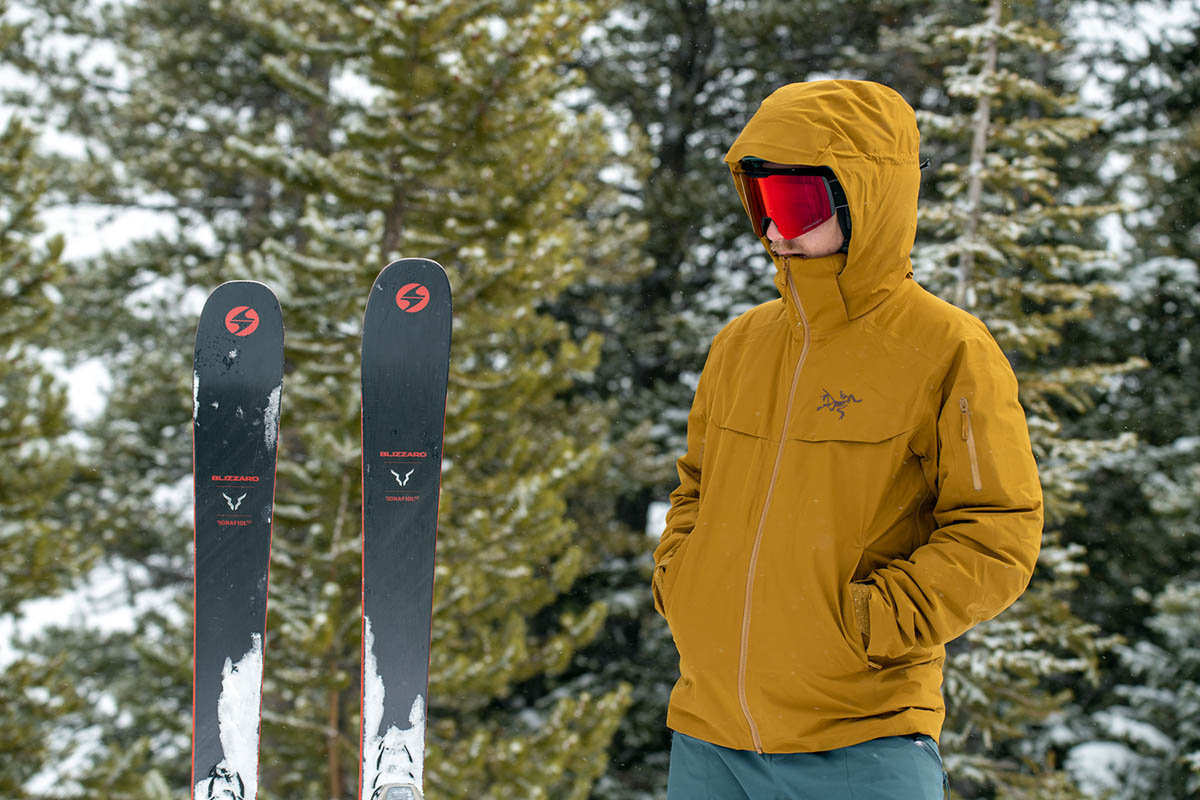 Ski Jacket Types (standing in Arc'teryx Macai)