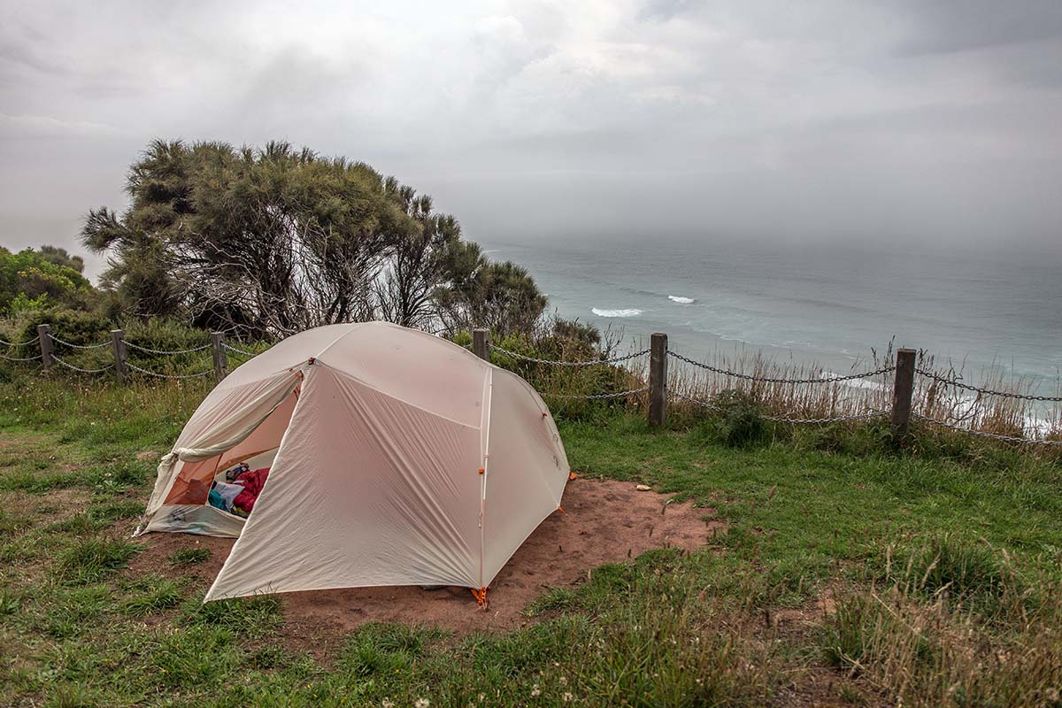 Great Ocean Walk (tent on bluff above ocean)