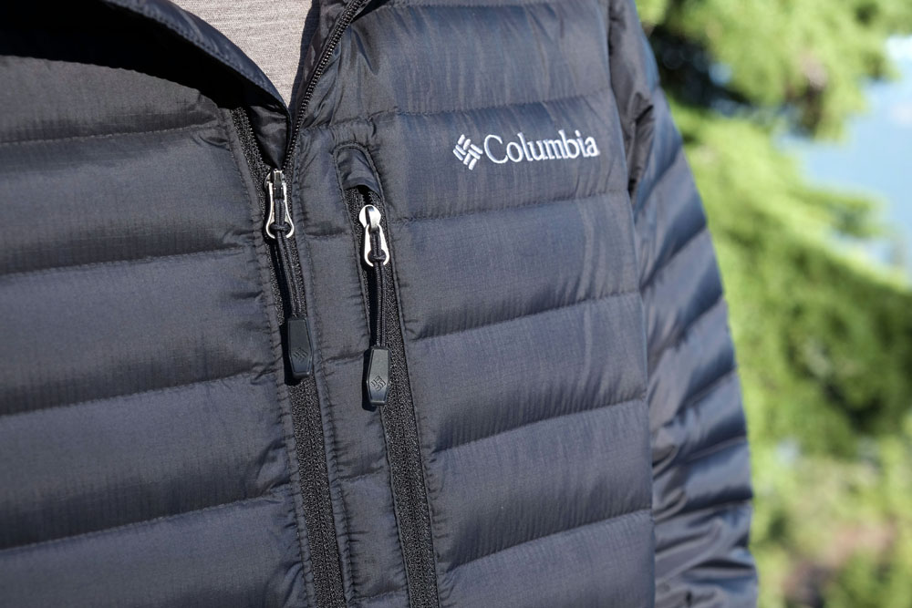 Columbia Compactor down jacket close-up