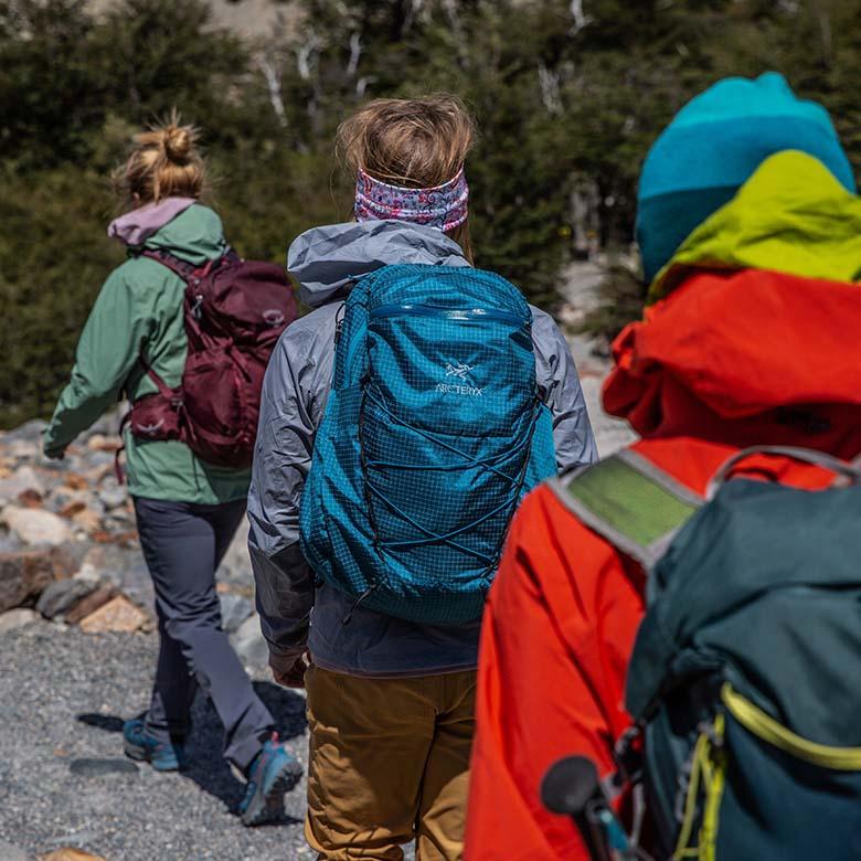 Daypacks (group shot while hiking in Patagonia)