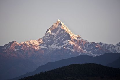 A photo of Machapuchare shot while hiking in Nepal Hiking photo