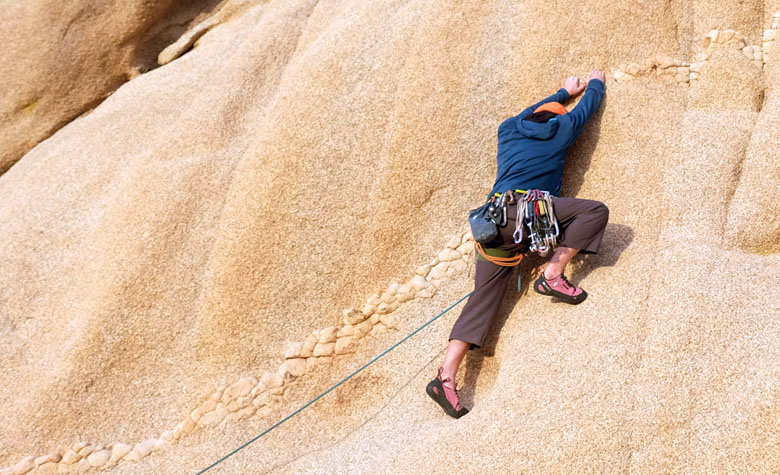 Climbing with Harness