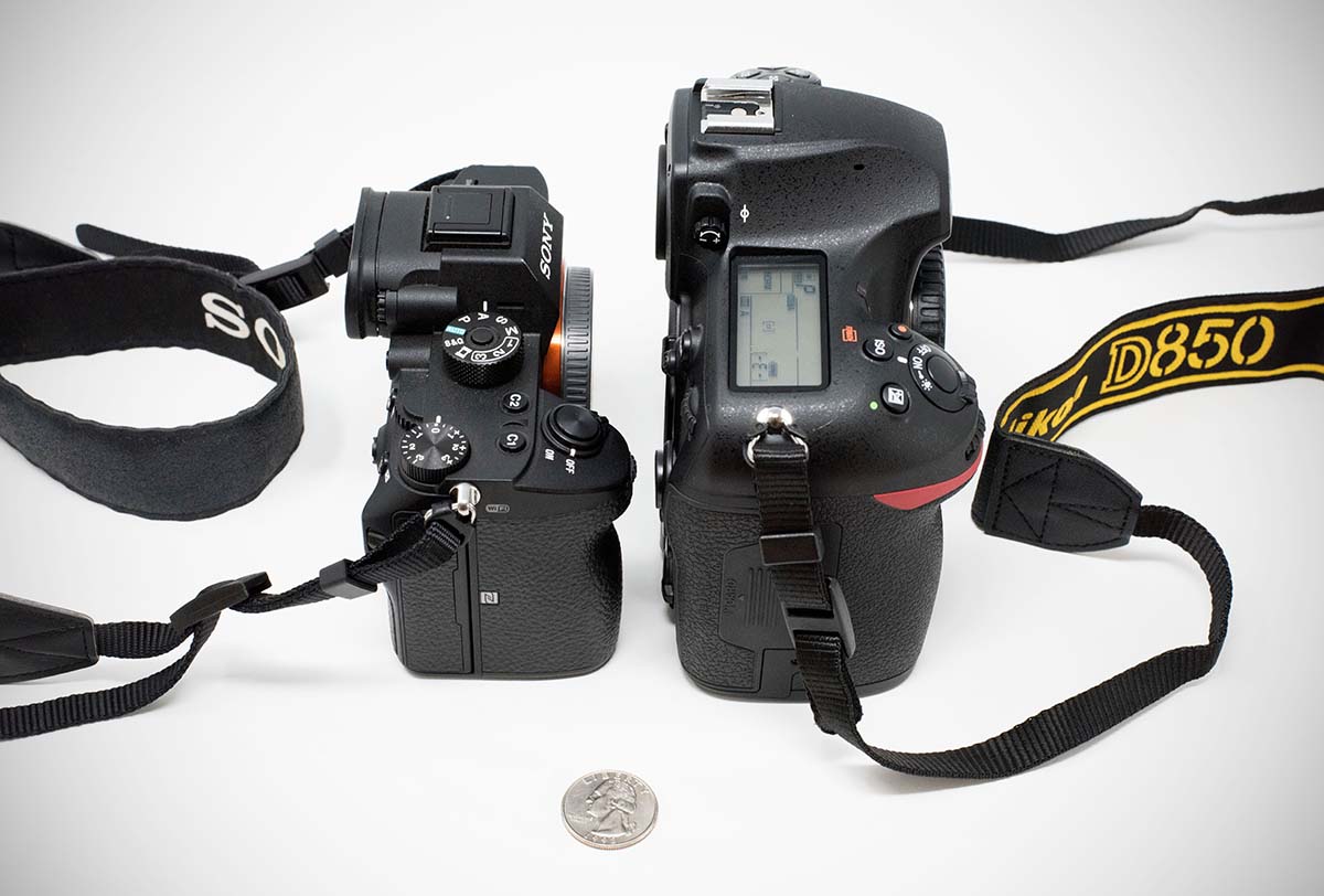 DSLR vs. mirrorless size comparison