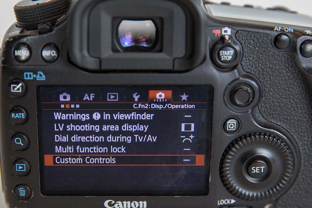 LCD screen on digital SLR