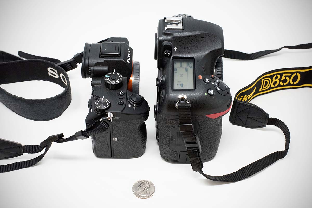 Mirrorless vs. DSLR size comparison