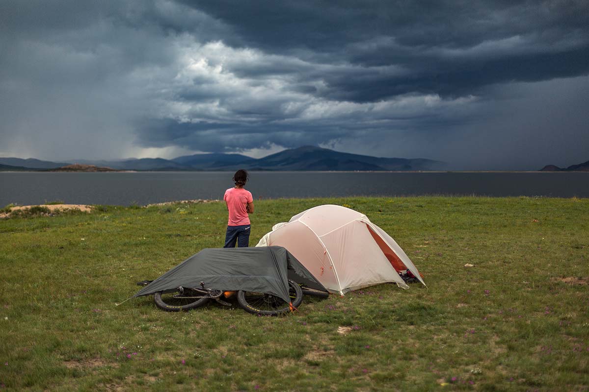 Tent and bike