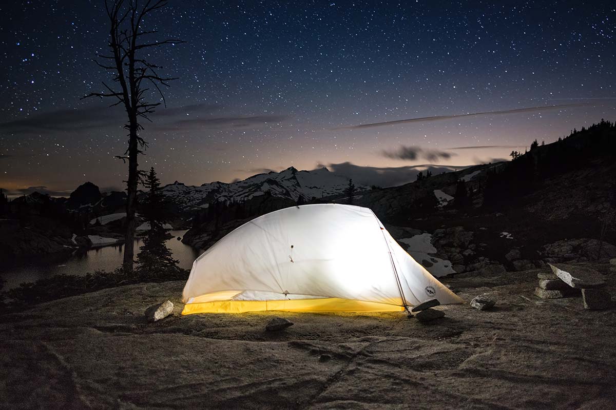 Tent at night