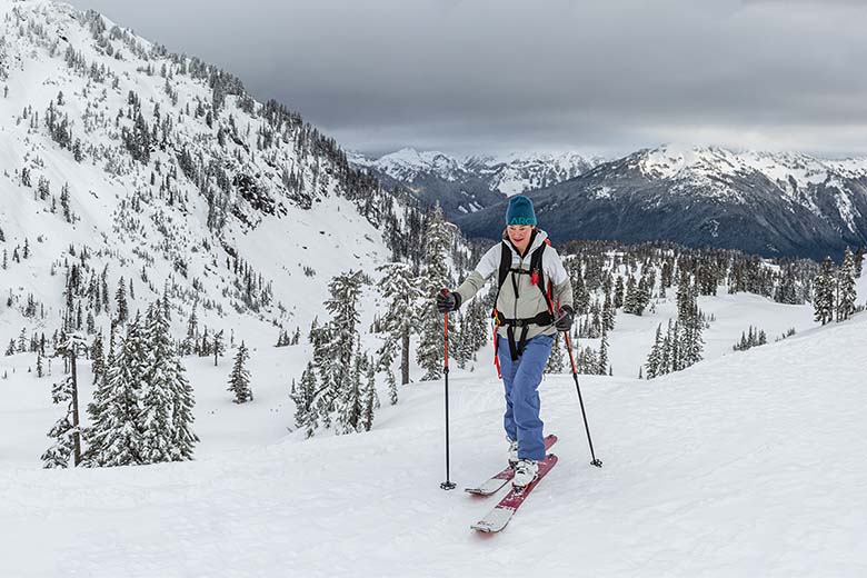 Arc'teryx Proton Hybrid Hoody (skinning in backcountry)