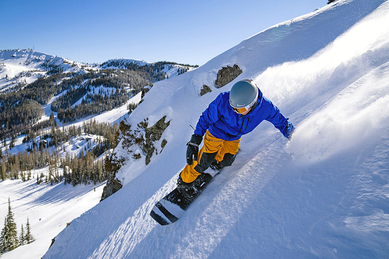 All-mountain snowboards (hand down in snow while carving)