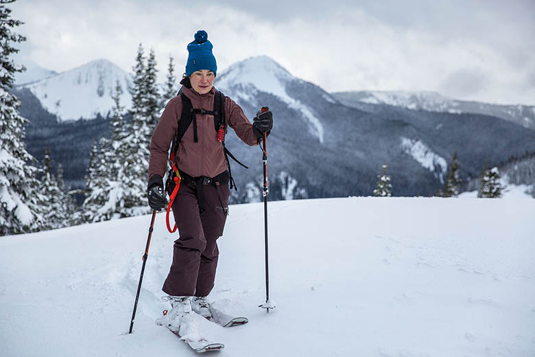 Arc'teryx Sentinel LT Bib (skinning through fresh snow)