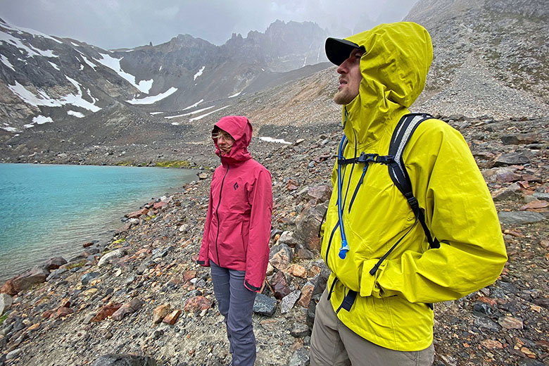 Hardshell and rain jacket (Outdoor Research Microgravity and Black Diamond Liquid Point)