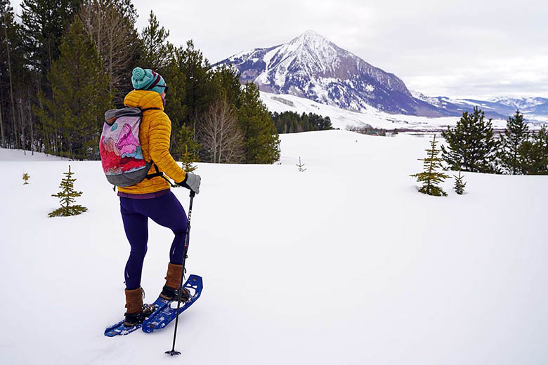 MSR Evo Trail snowshoes (snowshoeing with backpack)