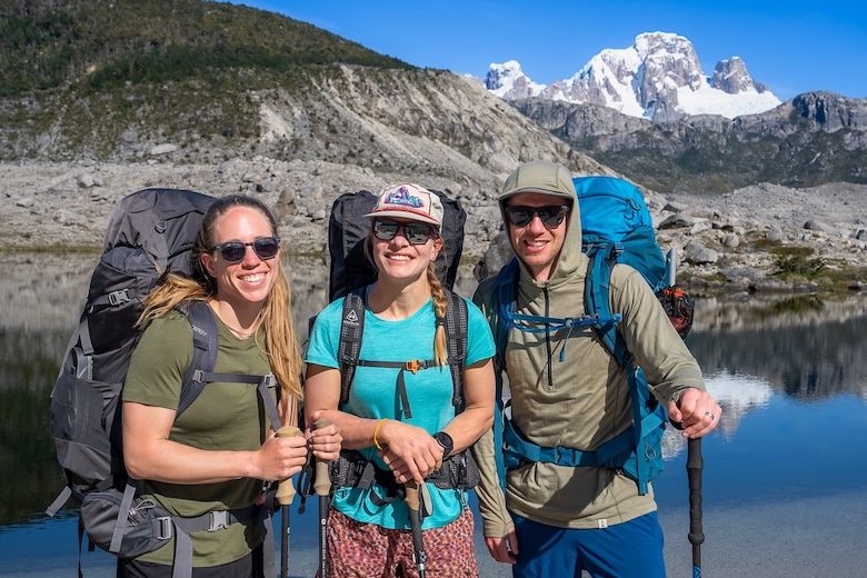 Switchback team testing merino shirts while backpacking Switchback team testing merino shirts while backpacking