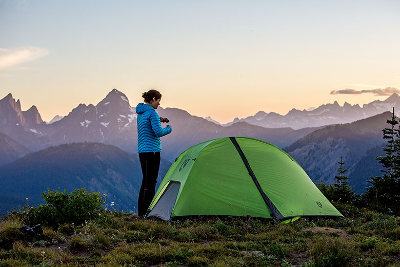 Nemo Hornet 2P backpacking tent in mountains