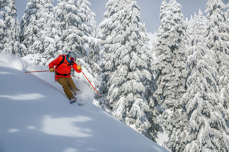 Norrona Trollveggen hardshell jacket (turning in powder)