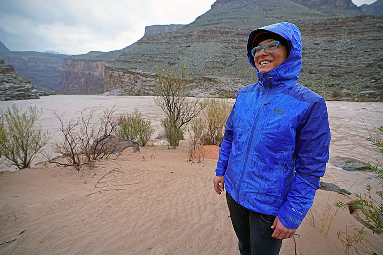 REI XeroDry rain jacket (standing in Grand Canyon)