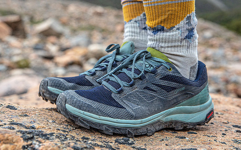 Salomon OUTline Low GTX (side view while hiking in Patagonia)