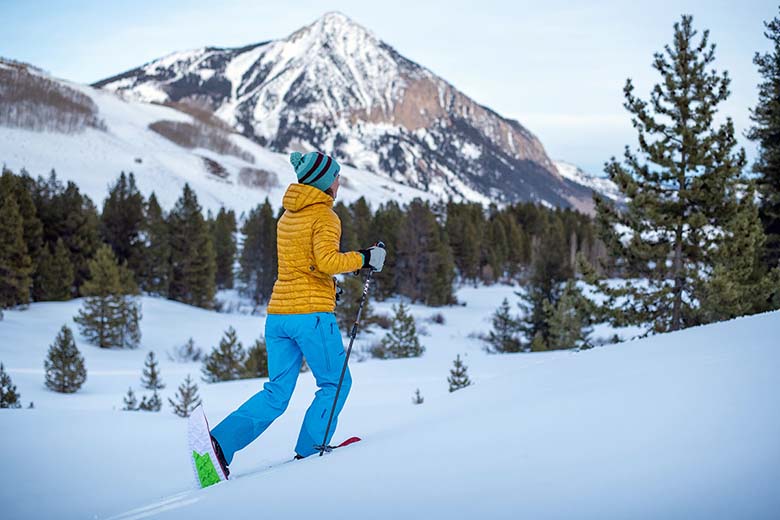 Snowshoeing in Colorado mountains