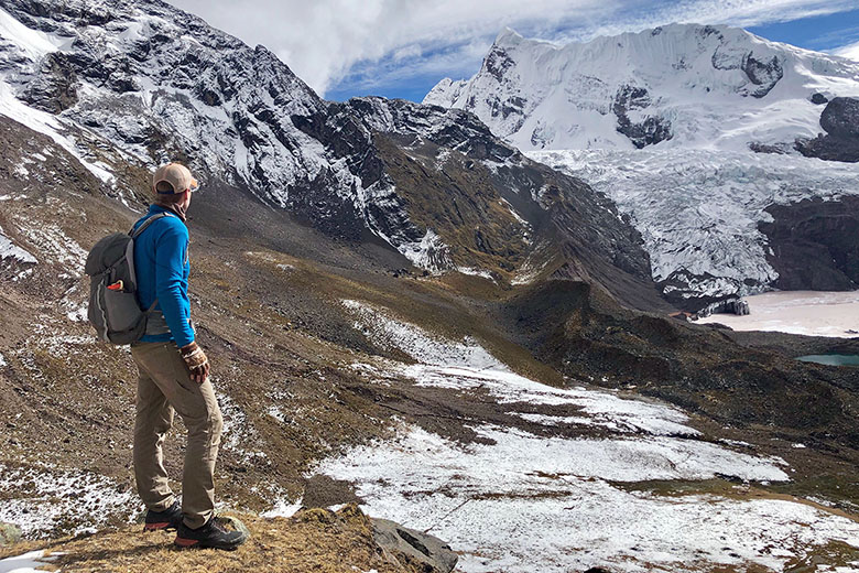 Tecnica Plasma S GTX hiking shoe (standing in mountains in Peru)