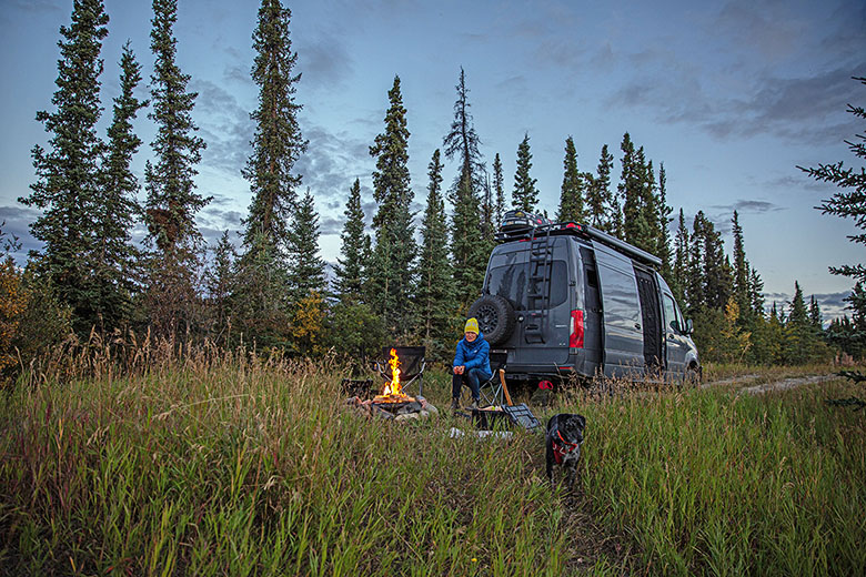 Adventure travel (van camping in northern British Columbia)