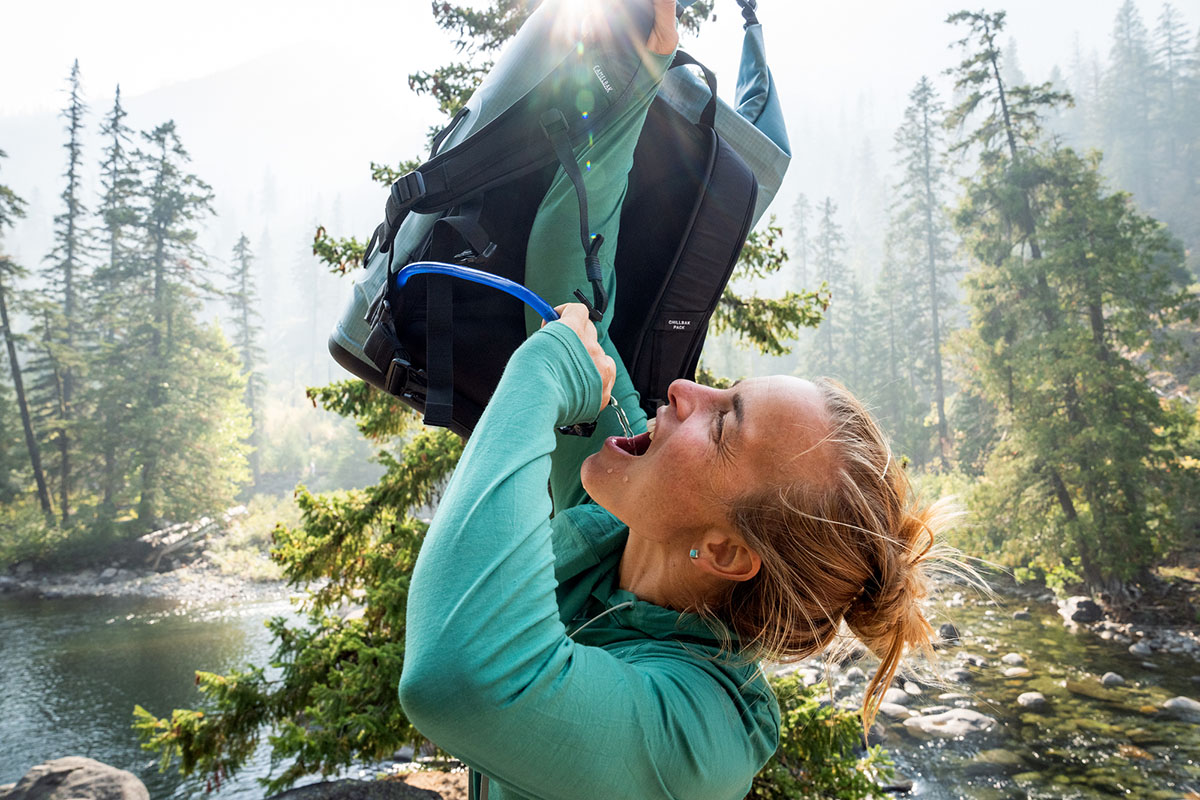 Backpack cooler (drinking from CamelBak ChillBak Pack 30)