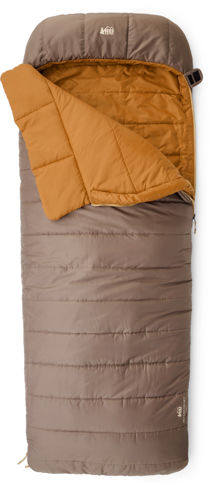Camping gear (REI Co-op Siesta Hooded 20 sleeping bag)