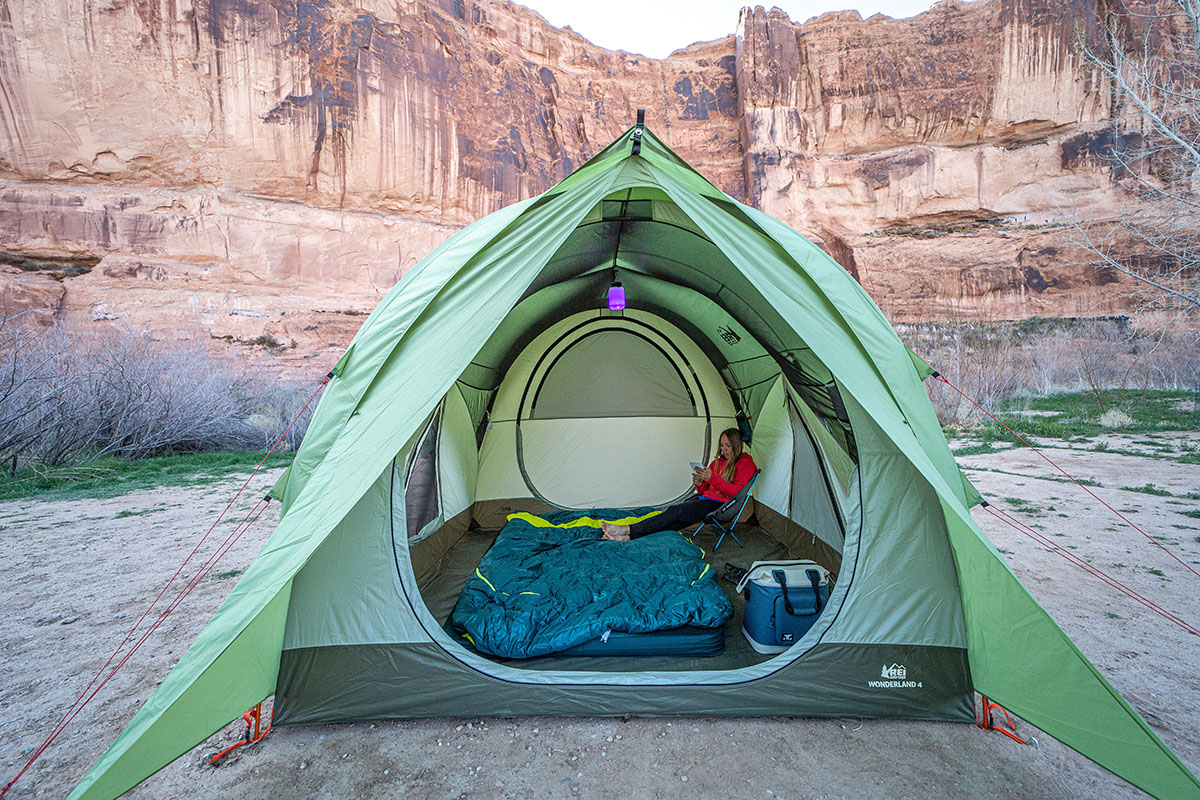 Camping sleeping mat (Nemo Roamer inside REI Wonderland 4 tent)