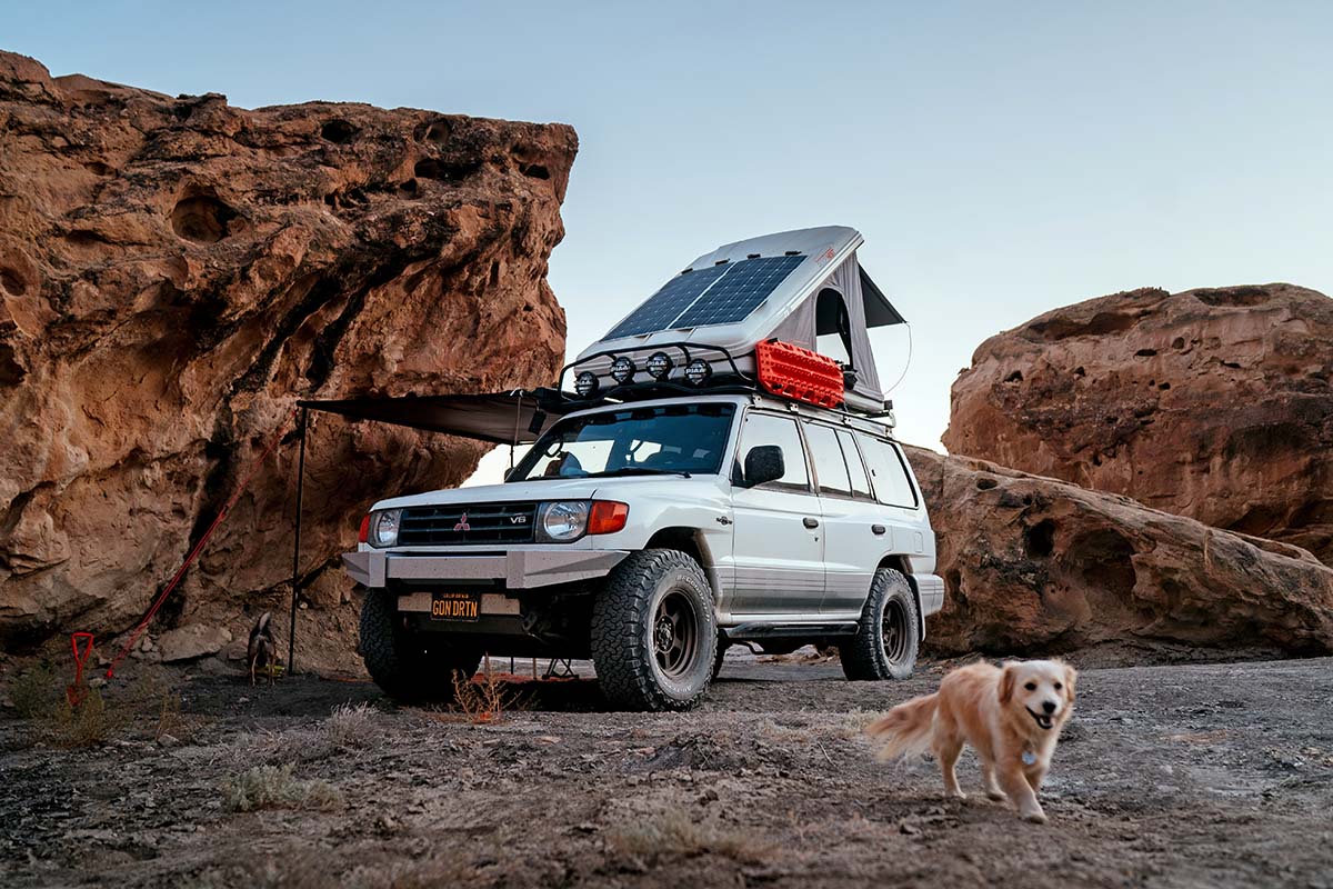 Beefy hard-wall rooftop tent hauls more to camp than a Thule cargo box