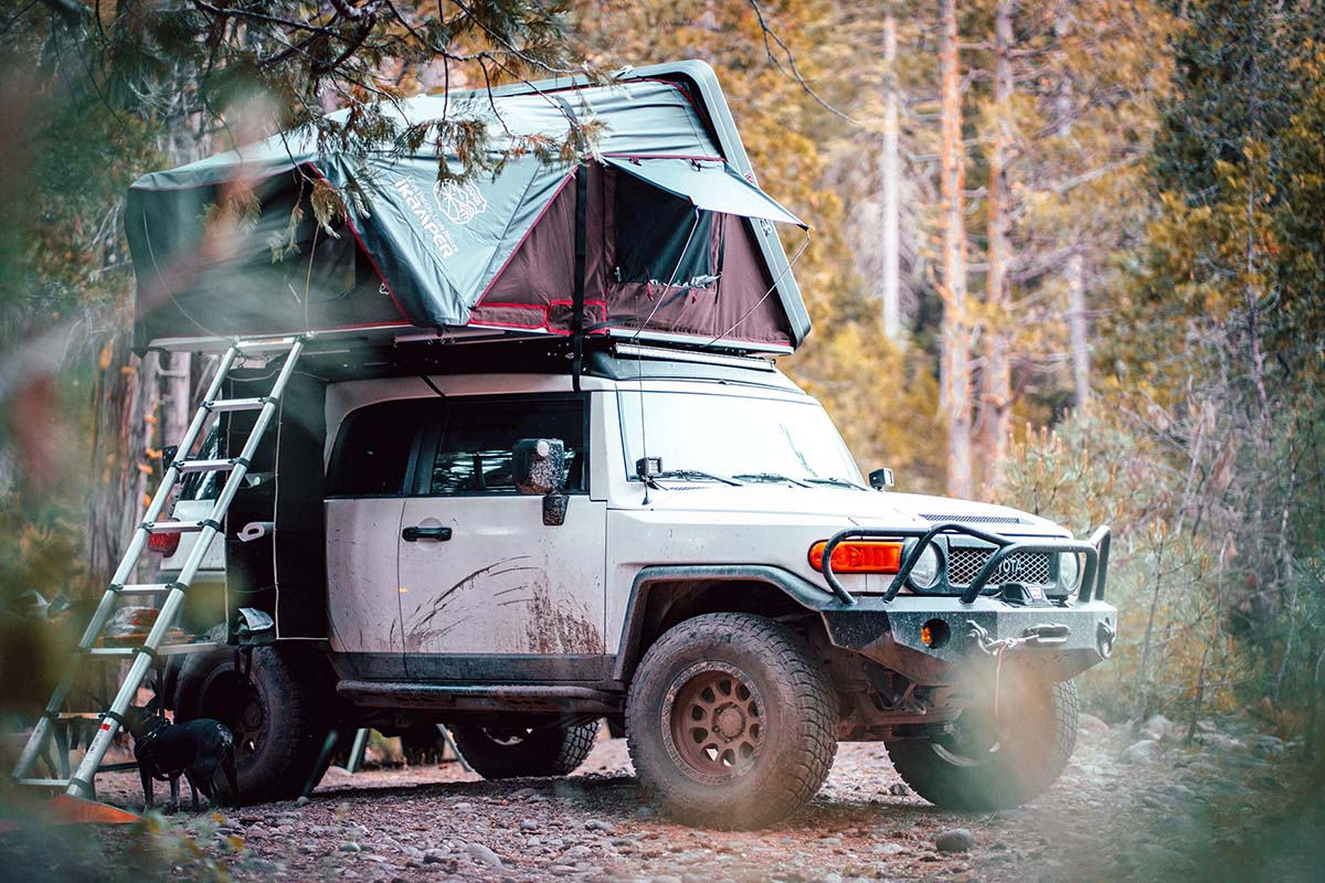 iKamper Skycamp 2.0 rooftop tent on Toyota FJ Cruiser