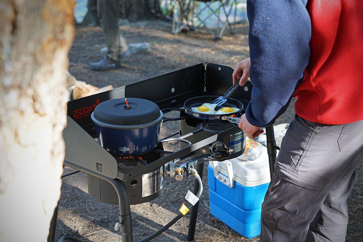Camp Chef (cooking eggs)