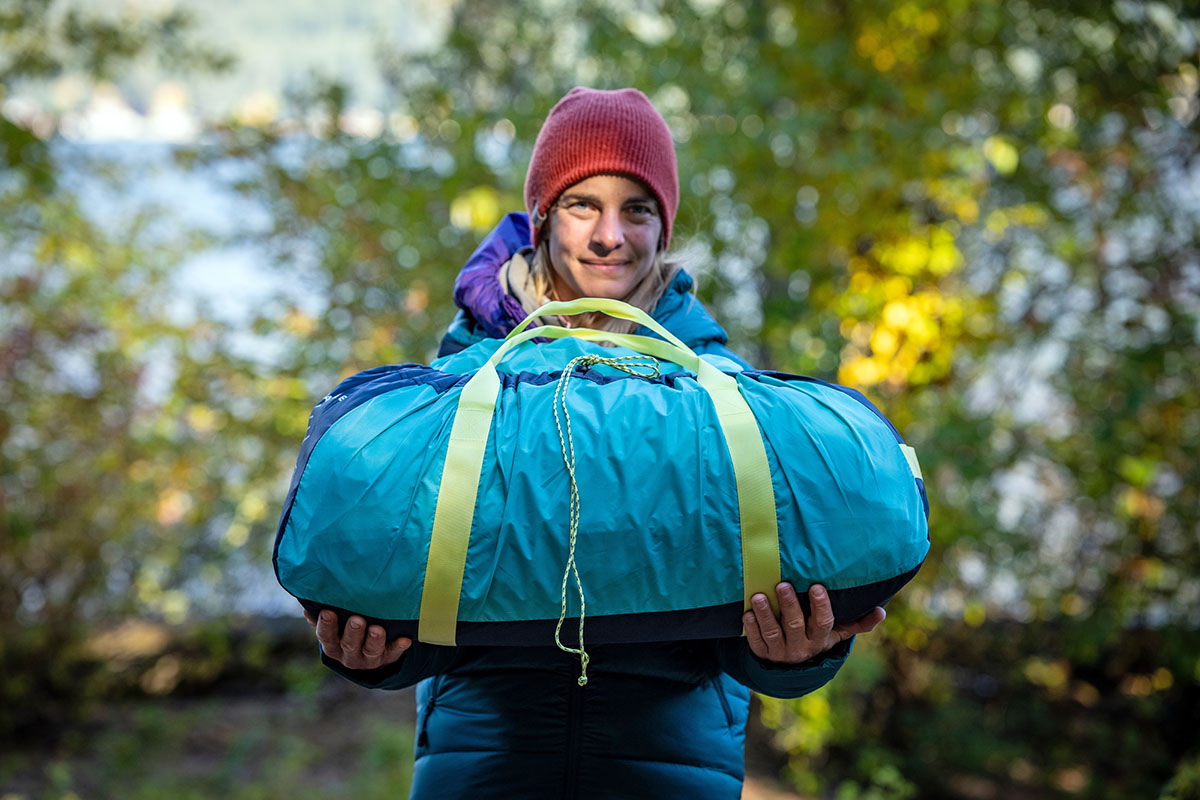 Camping tent (The North Face Wawona packed down)
