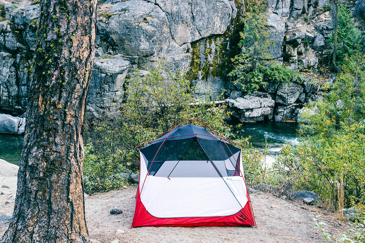 Camping tents (MSR Habiscape set up)