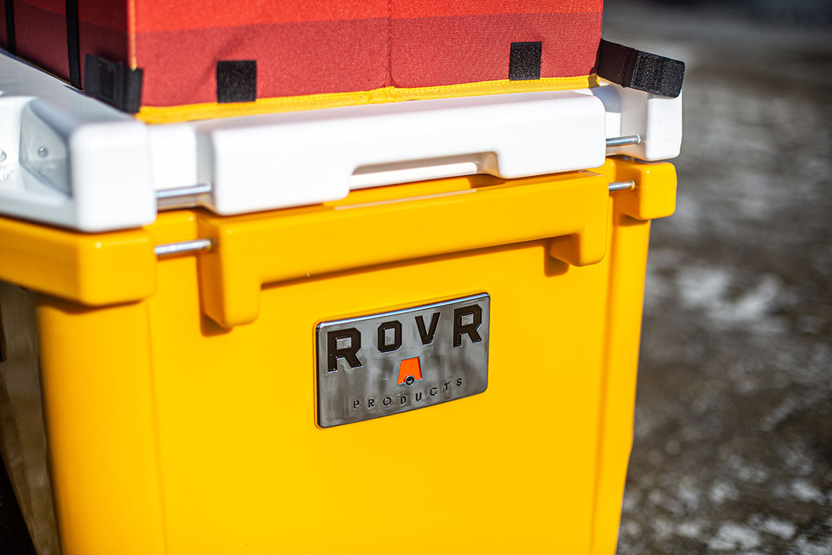 Wheeled cooler (RovR RollR logo closeup)