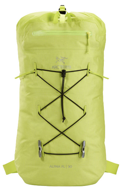 Arc'teryx Alpha 30 climbing backpack (yellow)