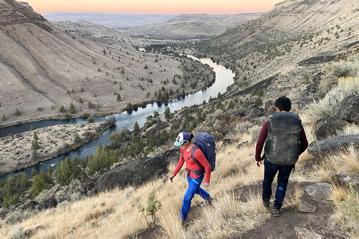 Climbing packs (descending)