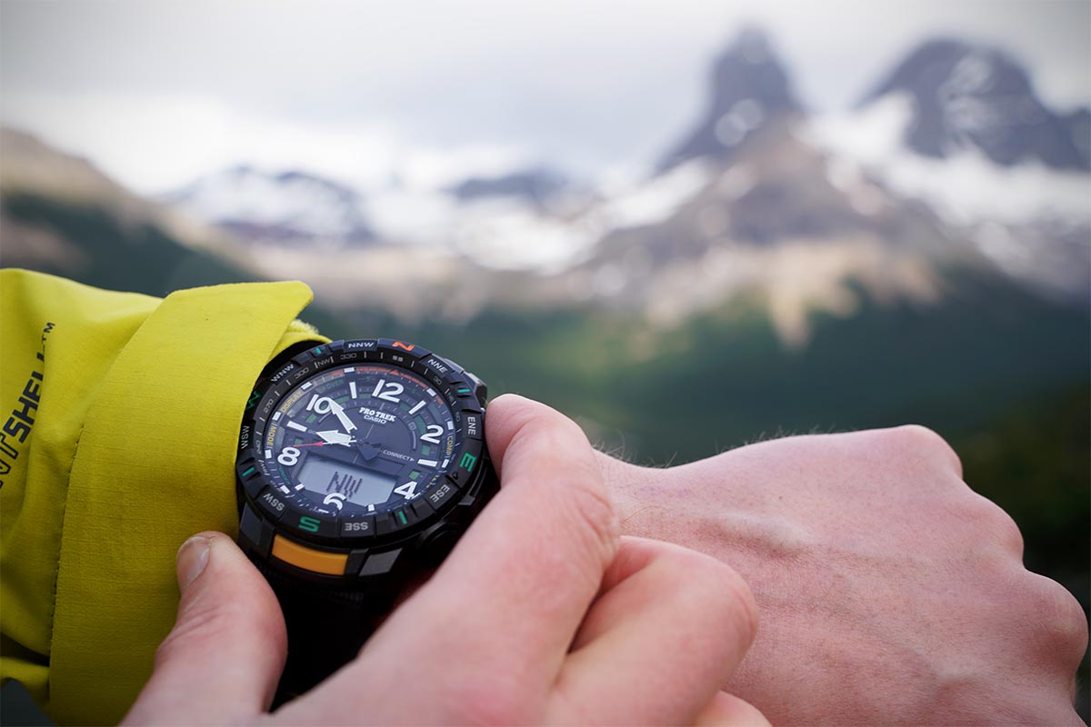 Altimeter watch (Casio PRT-B50 in compass mode)