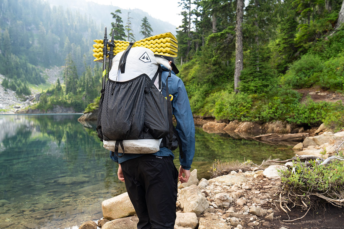 Backpacking pack (Hyperlite Southwest 55 closeup)
