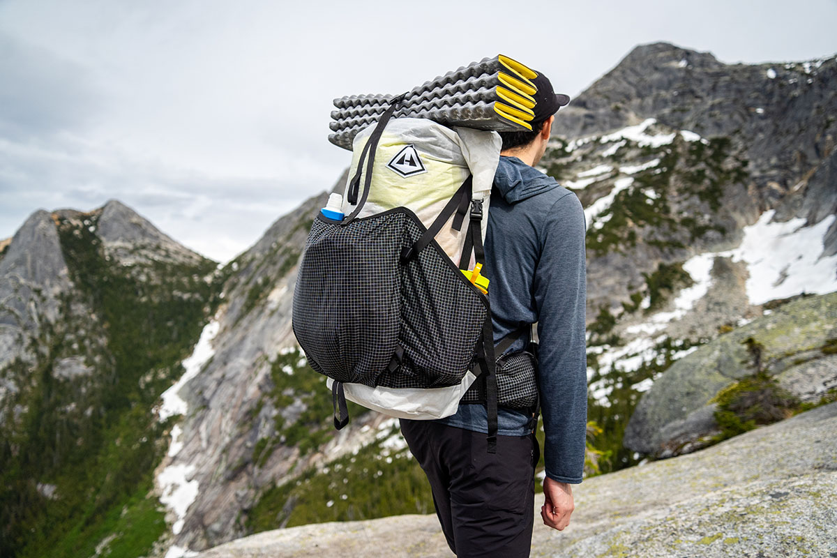 Backpacking pack (Hyperlite Southwest 55 in mountains)