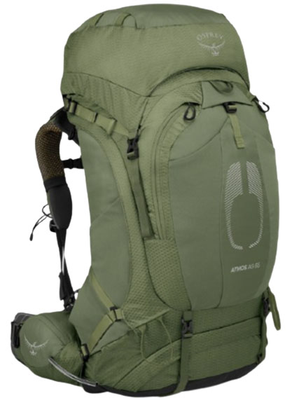 Osprey Atmos AG 65 backpacking pack (green)